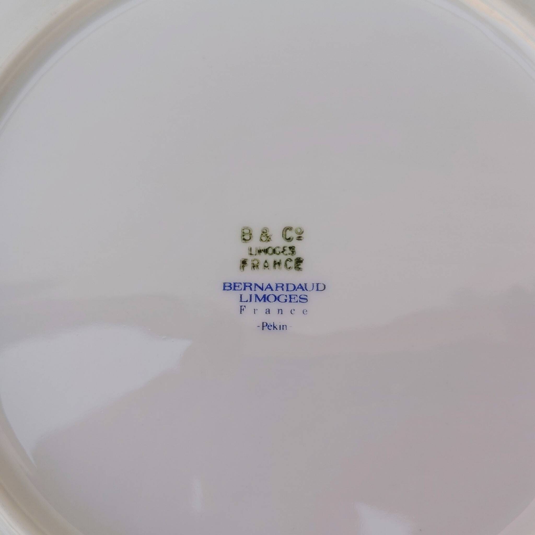 6 flat plates, Limoges porcelain, Bernardaud, Beijing No. 2