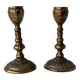 Pair of bronze candlesticks