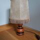 Turned wood lamp