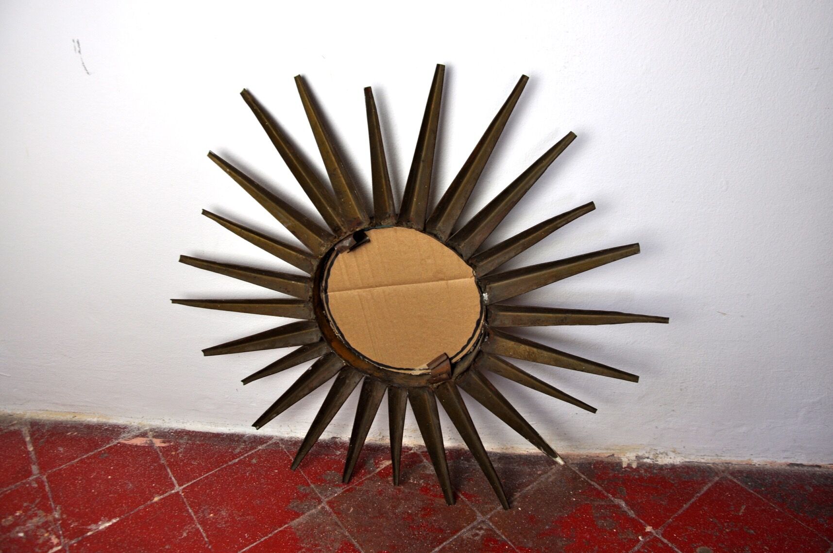 Miroir soleil, gilded metal with gold leaf, Italy, 1960