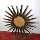 Miroir soleil, gilded metal with gold leaf, Italy, 1960