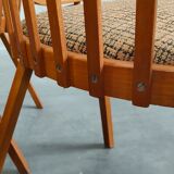 Set of 4 fabric chairs by Ton Bystrice 1960