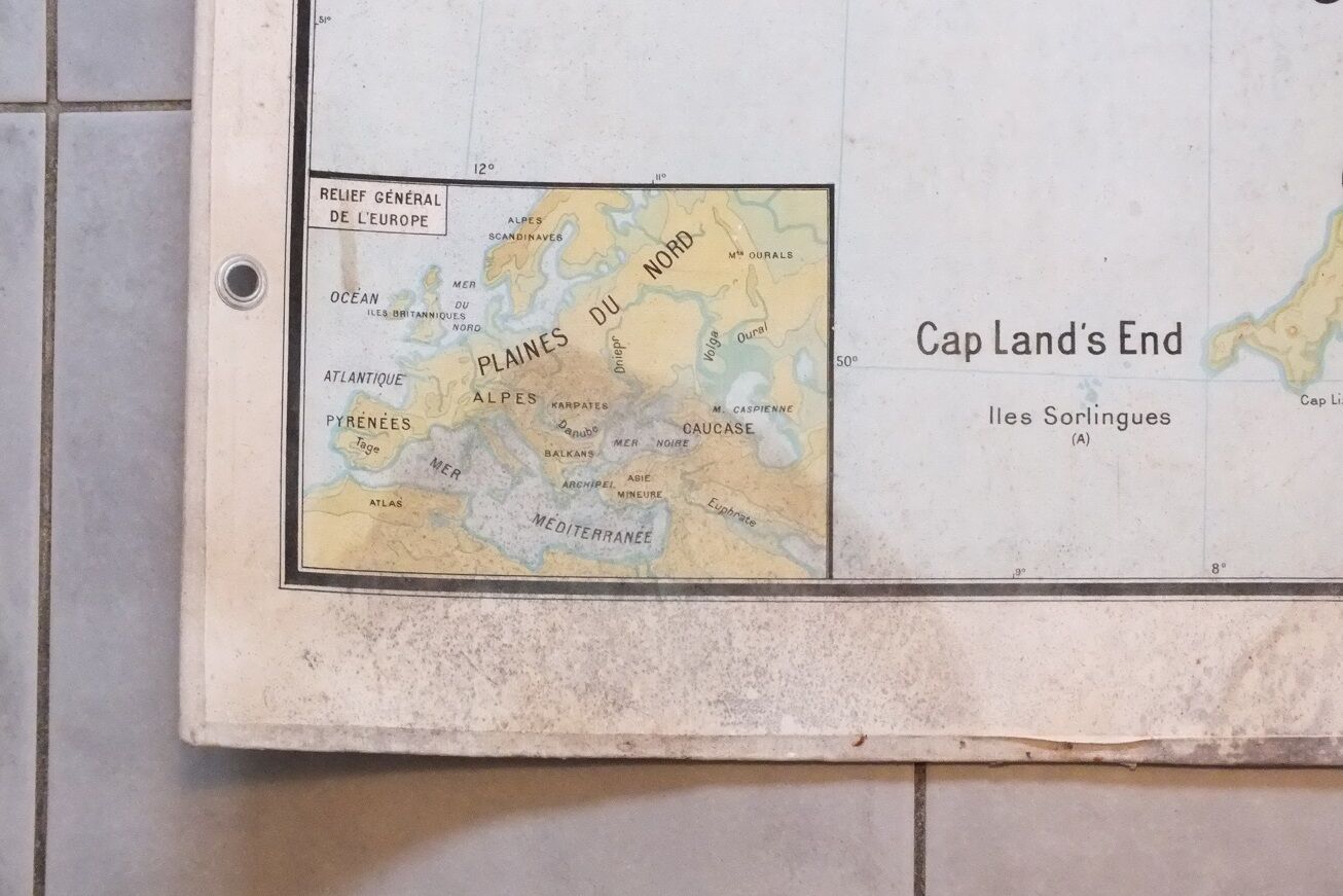 School map Vidal-Lablache No. 28 British Isles