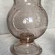 Lilac bubble glass jar with lid, signed Biot, vintage 1960-70