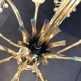 Austrian flower chandelier by Emil Stejnar for Rupert Nikoll, Vienna, Austria, 1950s.