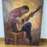 Portrait guitarist signed Kiffer