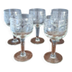 5 guilloche wine glasses from the 1910s/1920s