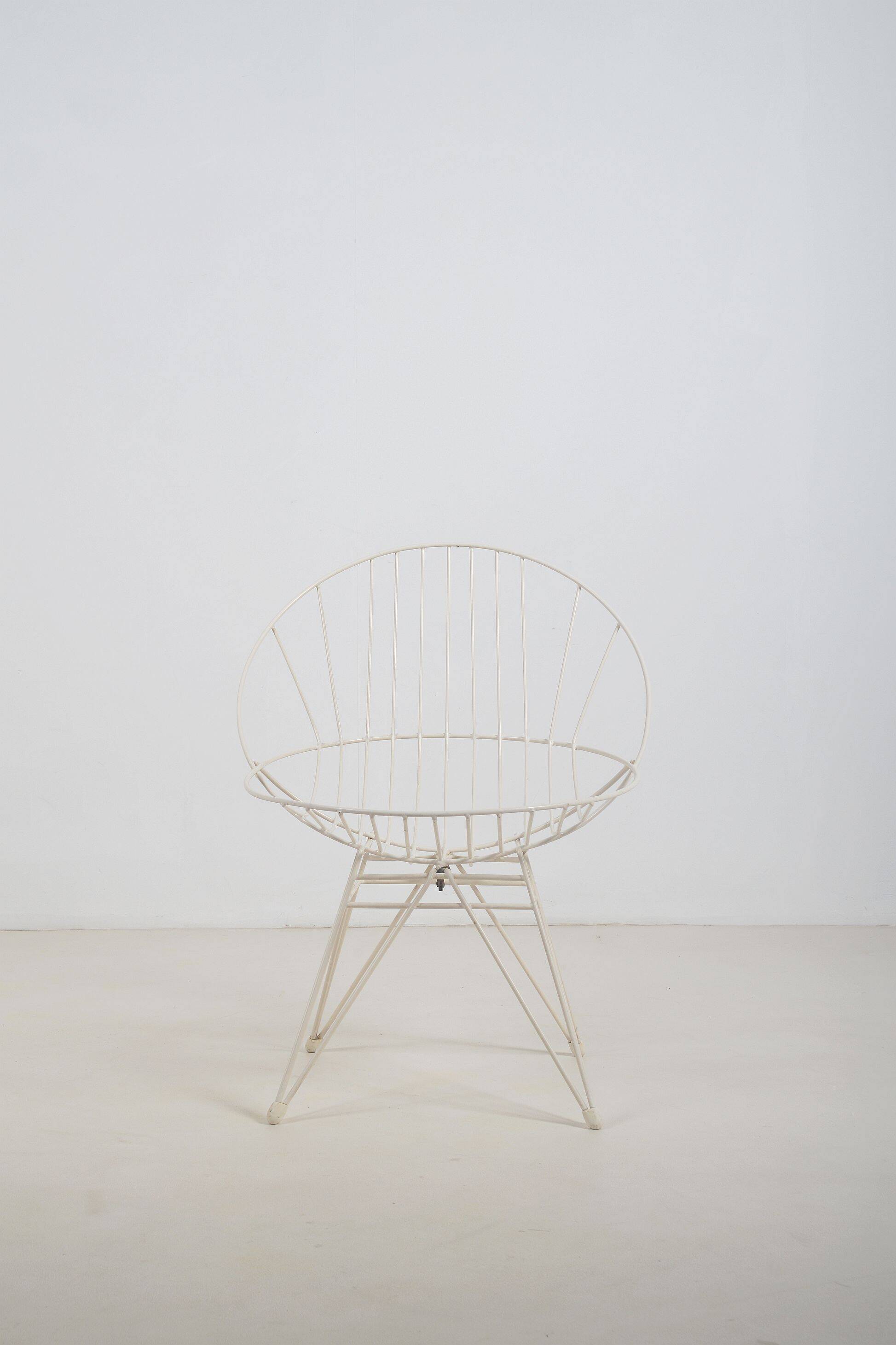 Chaise en fil Combex conçue par Cees Braakman pour Pastoe, années 1950