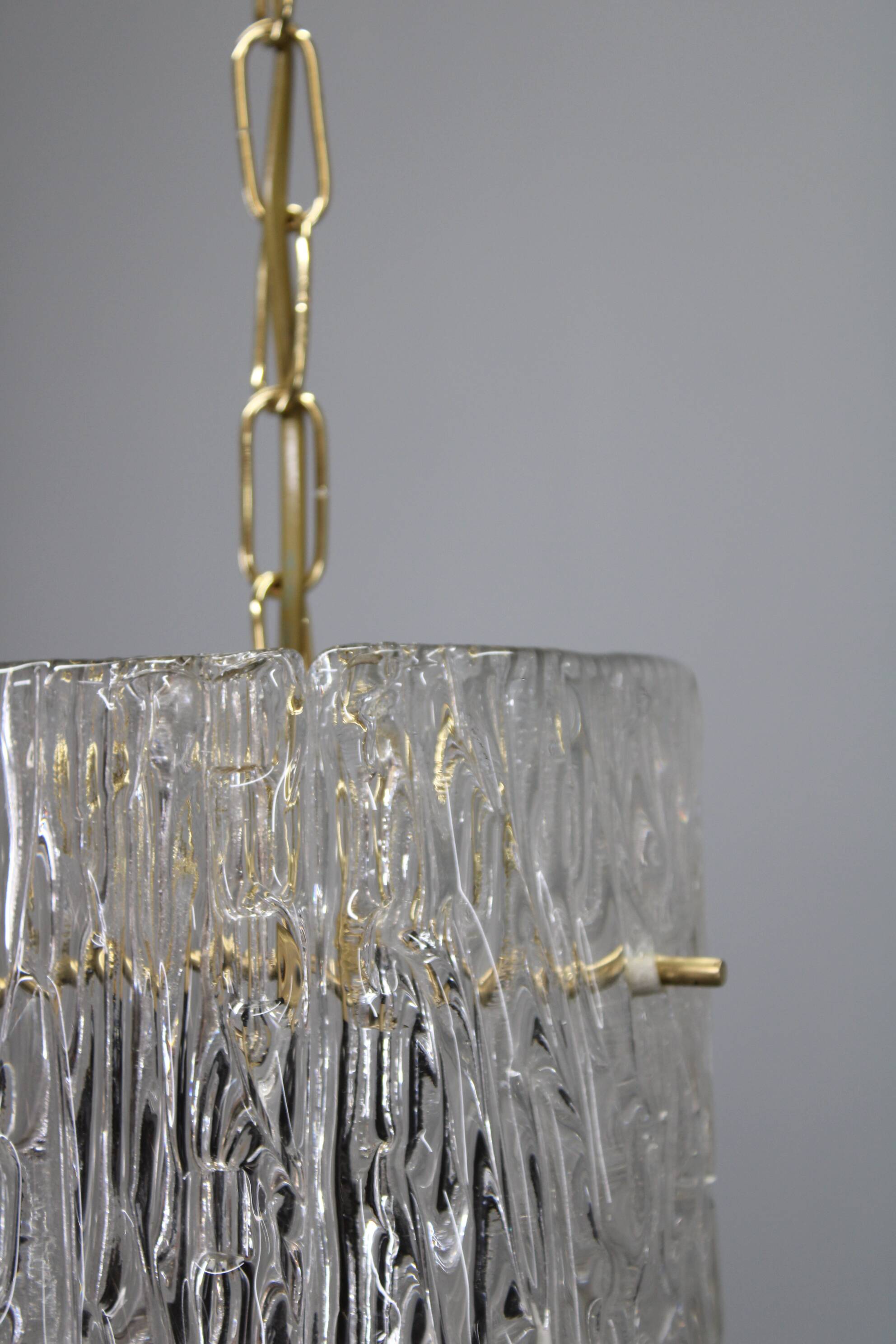 Swedish glass pendant light by Carl Fagerlund for Orrefors, 1960s