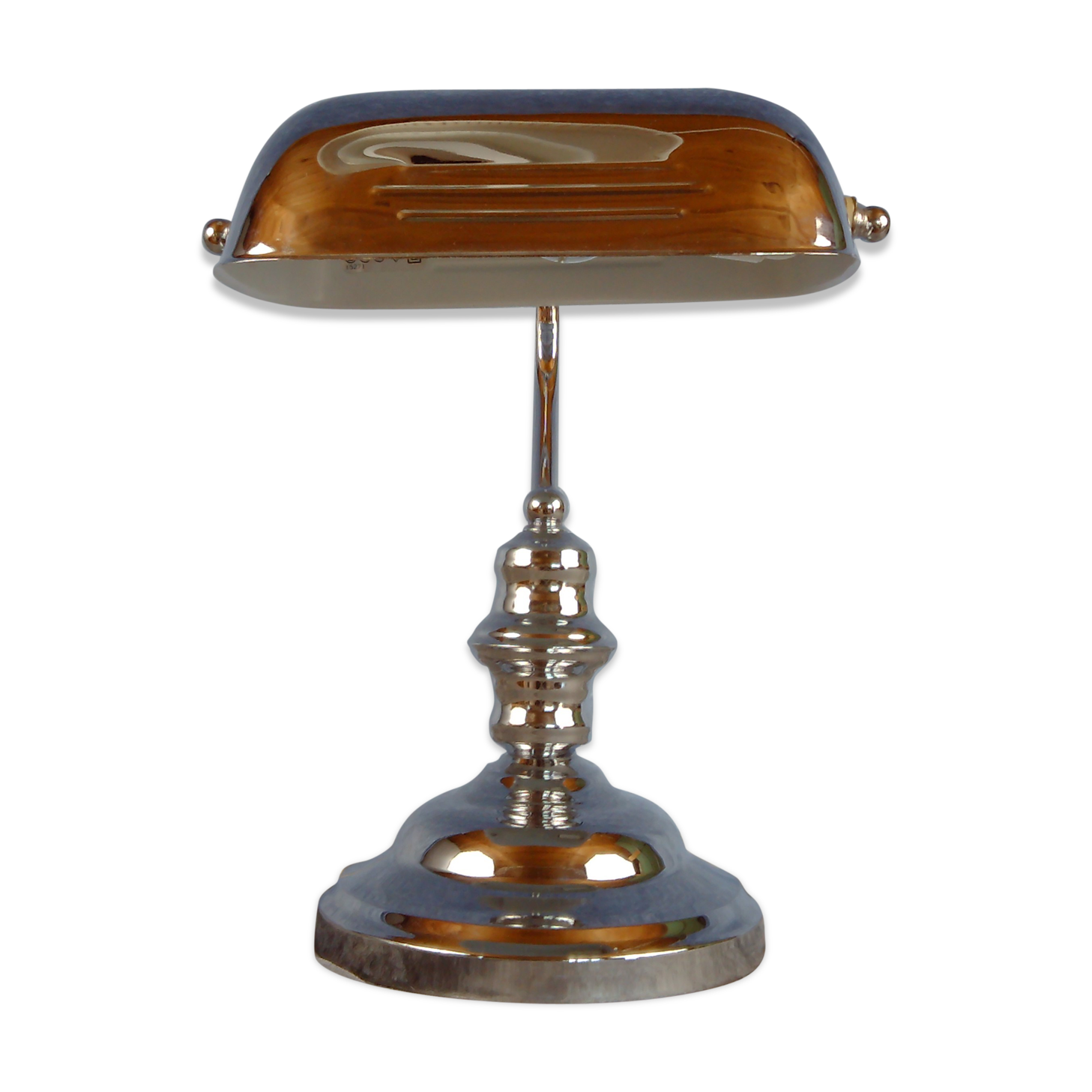 Bankers desklamp in chrome, IKEA, 1980's