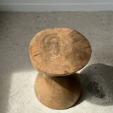 Solid wood side table (monoxyl) organic shape natural color