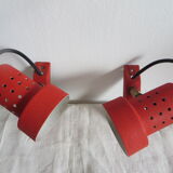 Aluminor vintage red wall light