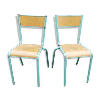 Set of two school chairs