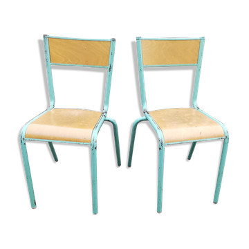 Set of two school chairs
