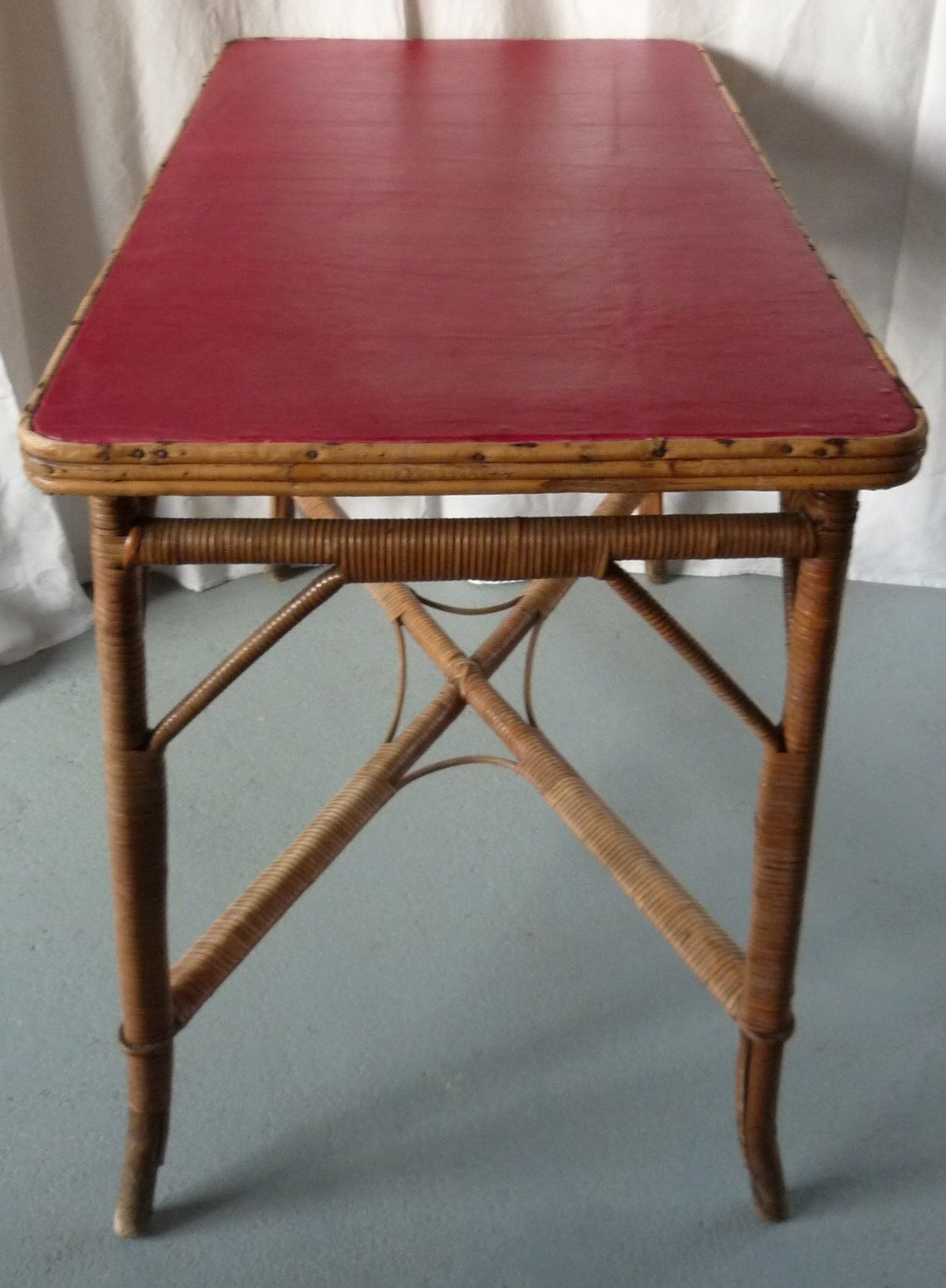 Bamboo and leather console