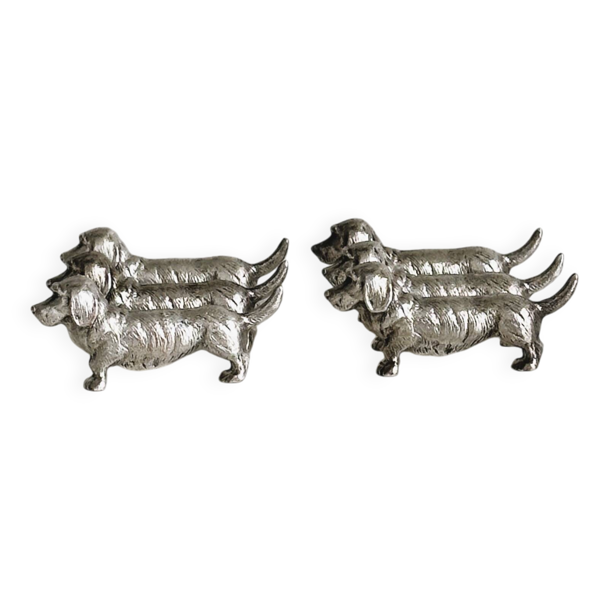 Lot de 6 porte-couteaux chien