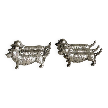 Lot de 6 porte-couteaux chien