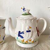 Slurry tea set geese 80s
