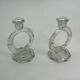Pair of antique crystal candlesticks