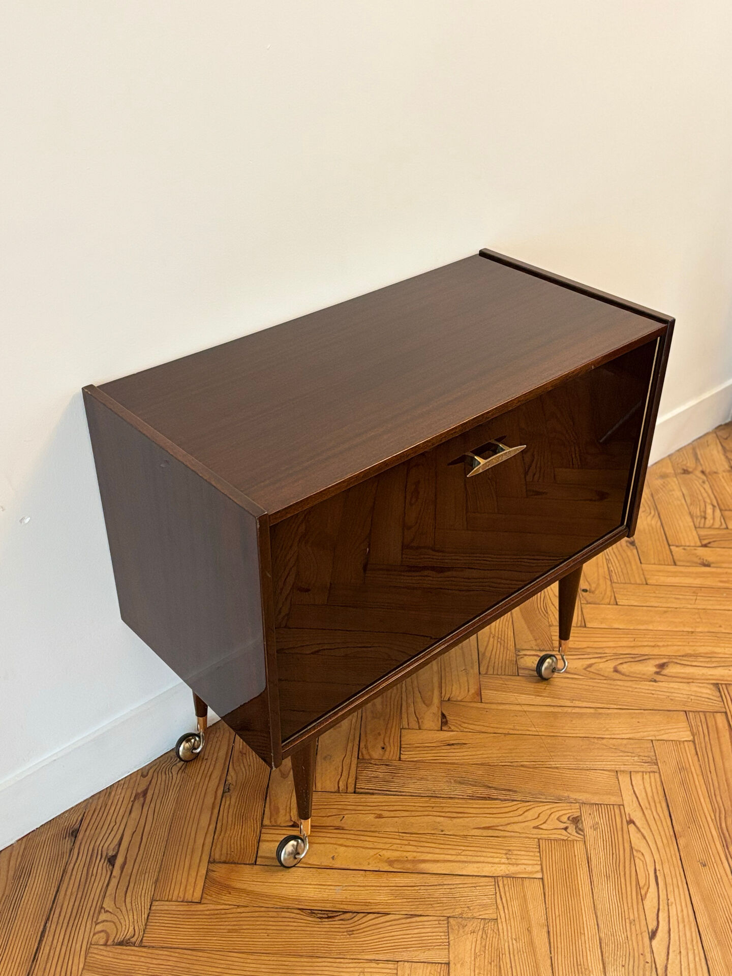 1960s bar cabinet on wheels
