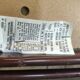 Rare suite de 3 chaises Samsonite 1977 assise marron