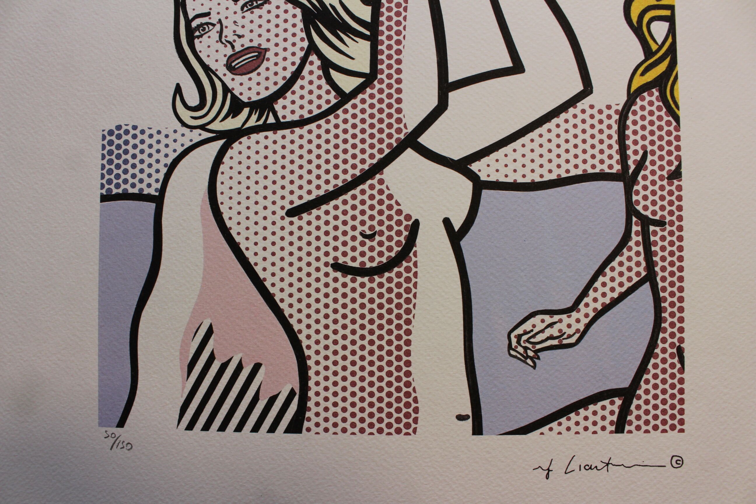 "Nudes With Beach Ball" 1920s Lithography