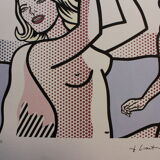 "Nudes With Beach Ball" 1920s Lithography