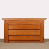 Vintage chest of drawers in solid elm by Luigi Gorgoni, 1970.