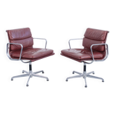 PAIR OF EAMES HERMAN MILLER ICF SOFT PAD EA 208 ARMCHAIRS 1970s