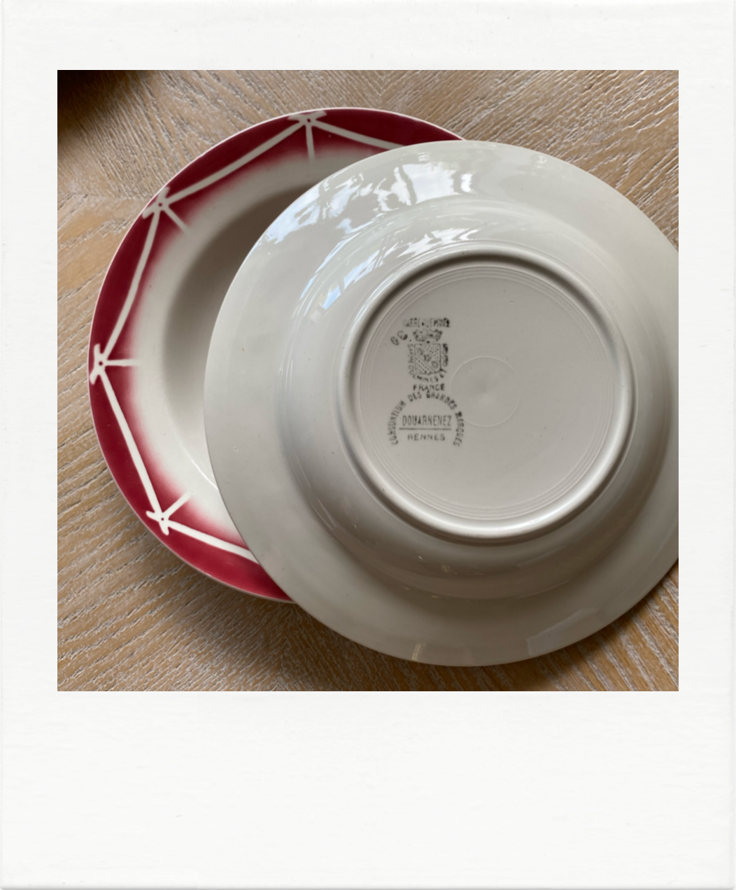 Duo of hollow plates Sarreguemines