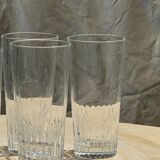 6 grands verres à orangeade en verre