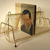 Gold metal vinyl holder from the 60s