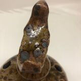 Vase pique fleur en grès pyrite zoomorphe 1950/60