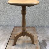 Old vintage wood tripode table