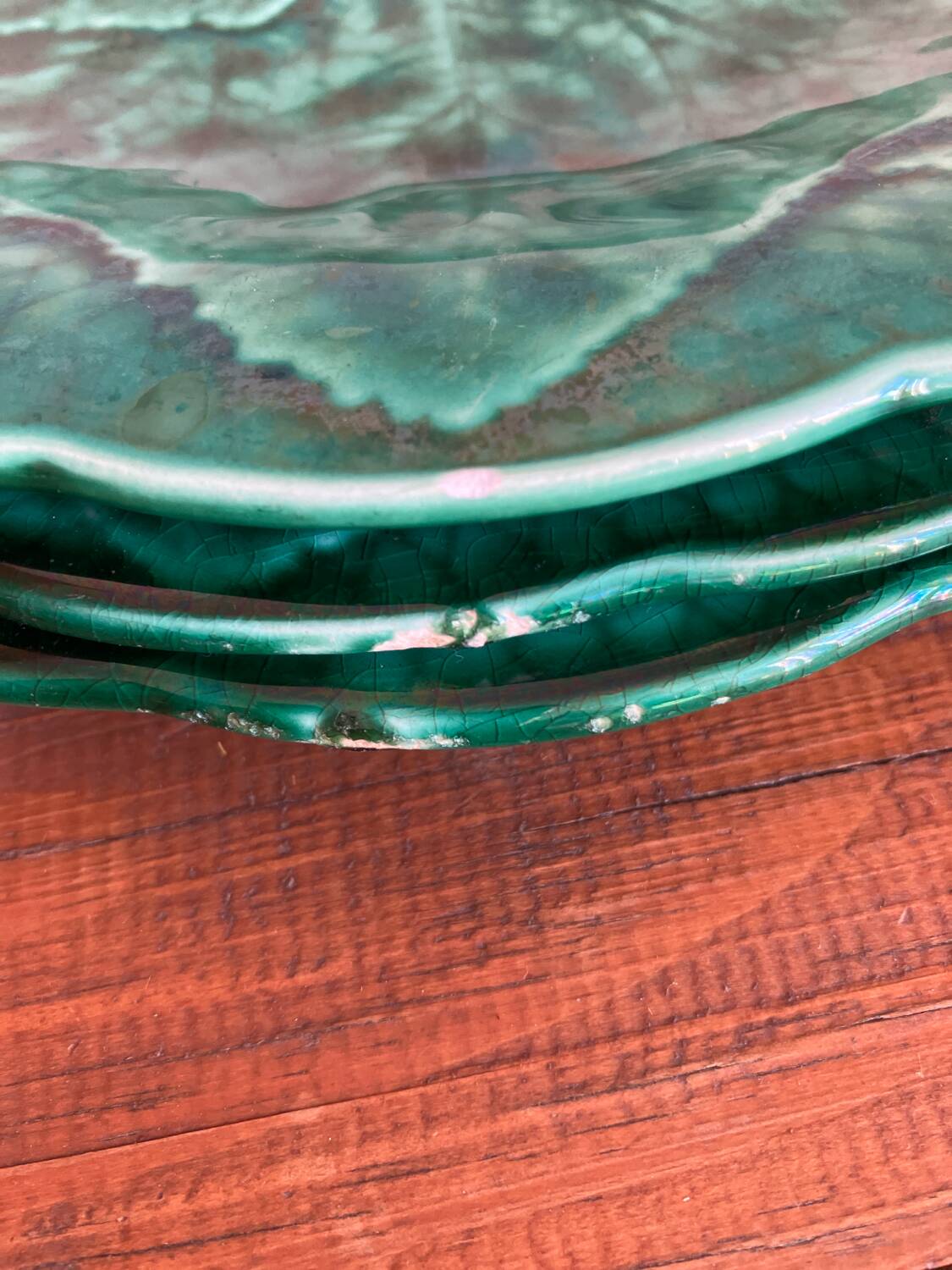 3 slushie dessert plates