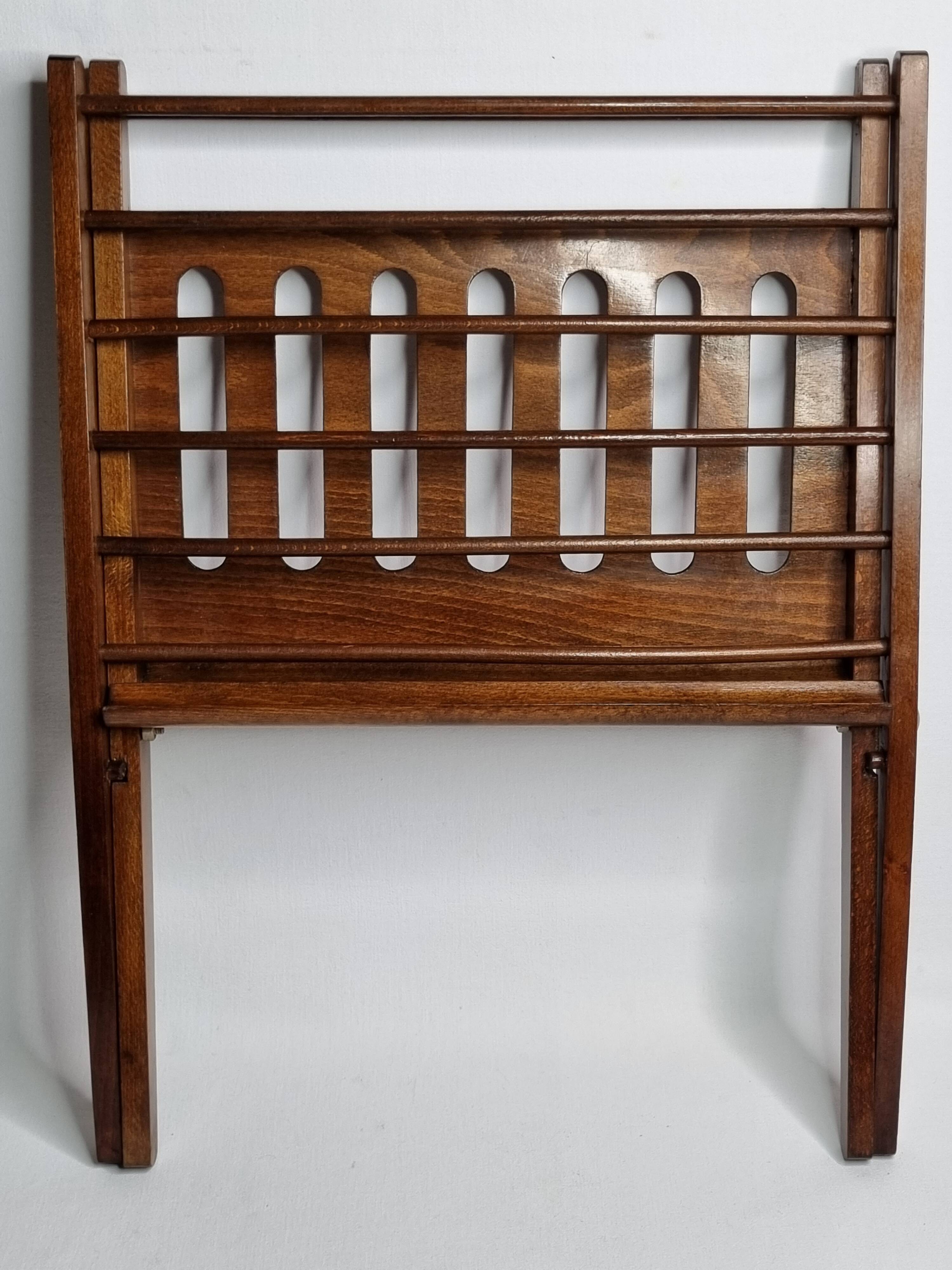 Folding teak magazine rack by Cees Braakman