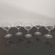 Vintage engraved glass champagne glasses