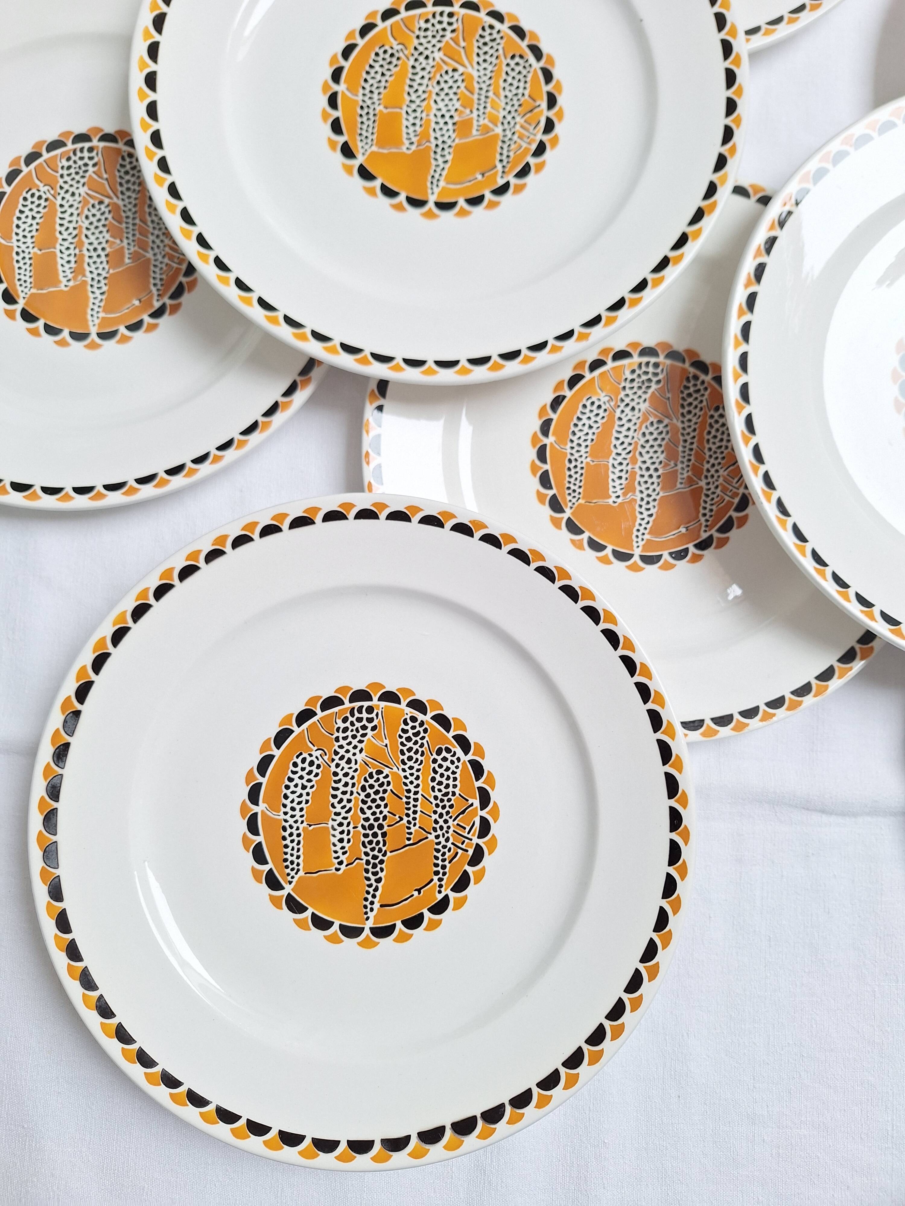 Assiettes plates Sarreguemines modèle Nomeny