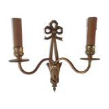 Double brass wall light