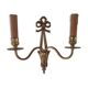 Double brass wall light