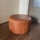 Leather pouf