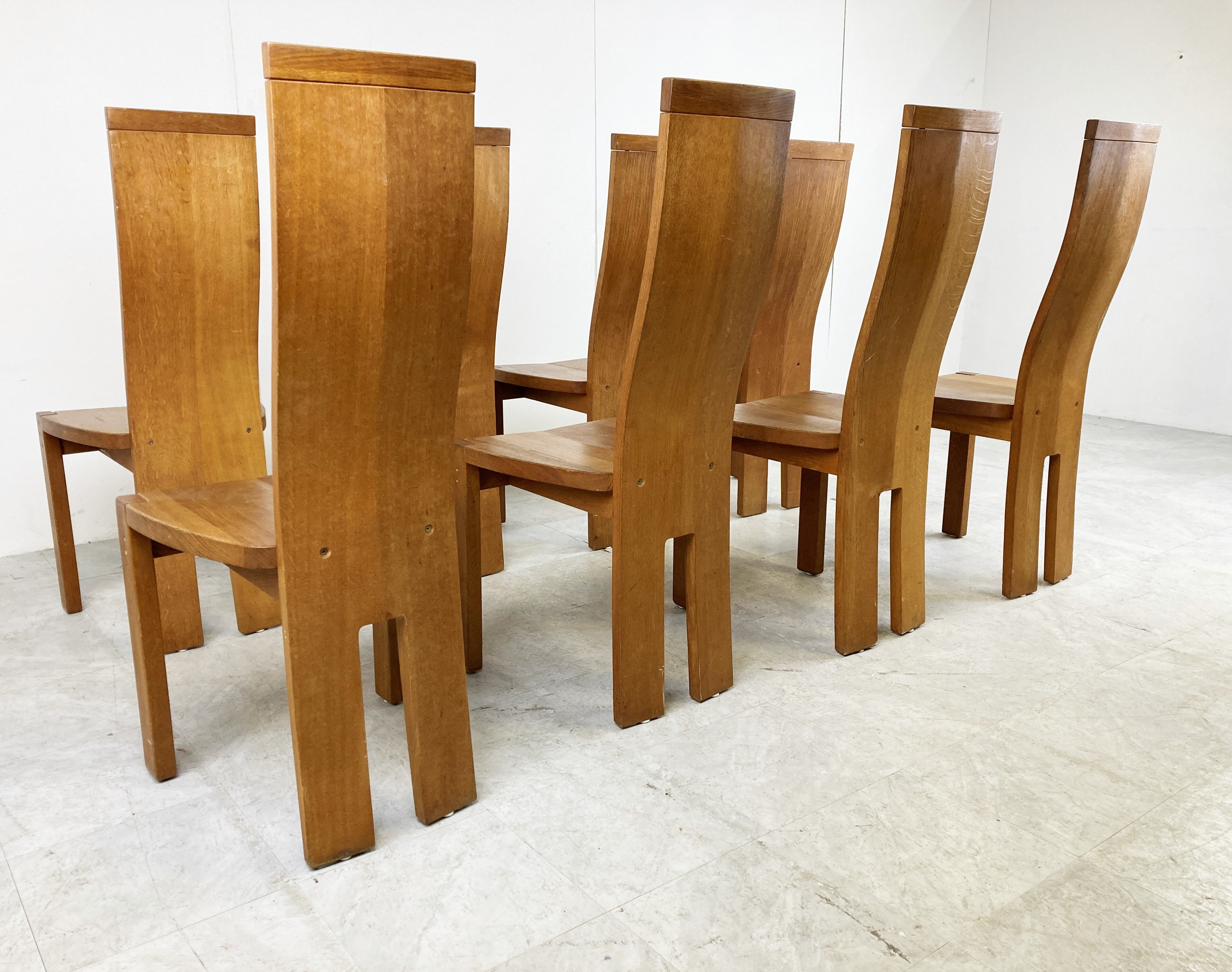 Set of 8 dining chairs by Rob & Dries van den Berghe, 1980s