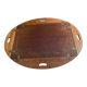 NAUTICAL STYLE FOLDING COFFEE TABLE WITH MAHOGANY BUTLER TOP