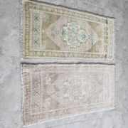 Lot de 2 tapis turcs vintage faits main