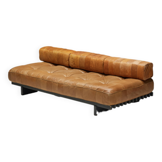 Banquette-lit DS80 de De Sede en cuir cognac, Suisse, années 1970