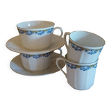 Antique porcelain cups and saucers
