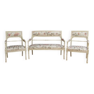 Salon Banquette et Fauteuils, style Louis XVI – 2ème partie XXe
