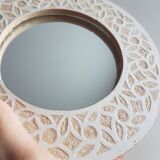 Stoneware mirror with sgraffito decoration