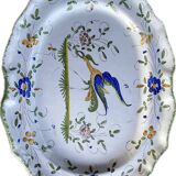 Large decorative earthenware dish