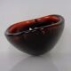 Swedish Burgundy Glass Bowl from Orrefors, 1960s